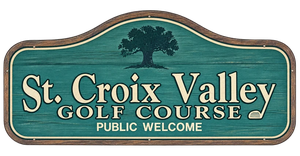 The vintage St. Croix Valley Golf Course sign
